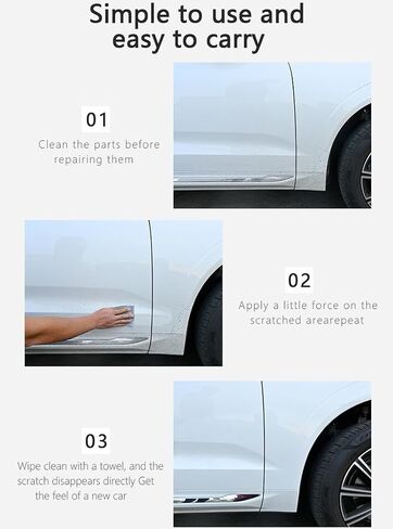 2Pc Nano Sparkle Cloth Car Scratches Remover, Multi-Purpose Nano Magic Cloth to Clean Small Scratched Water Spots Scratch Car Remover in Saudi Arabia