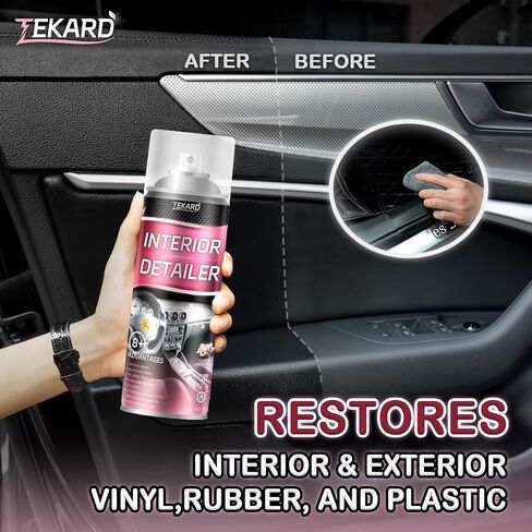 Car Interior Cleaner,Deep Cleaner Polishing, Large 15 Ounce Capacity Interior Detailer, Tire Cleaner, Suitable for Cleaning Rubber, Plastic, leather Surfaces Inside the Car (2 Bottle) in Saudi Arabia