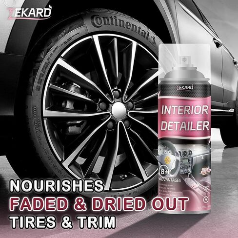 Car Interior Cleaner,Deep Cleaner Polishing, Large 15 Ounce Capacity Interior Detailer, Tire Cleaner, Suitable for Cleaning Rubber, Plastic, leather Surfaces Inside the Car (2 Bottle) in Saudi Arabia