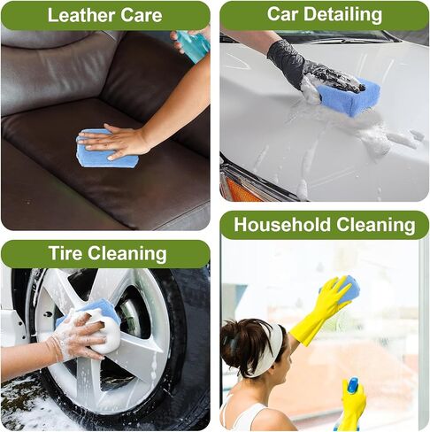 8 PCS Microfiber Applicator Pad, 4.7"x3.1" Scratch-Free Foam Buffing Scrub Pads, Car Wash Sponges for Effortless Detail Polishing, Waxing, Tire Shining, Interior Cleaning, Scrubbing (Blue) in Saudi Arabia
