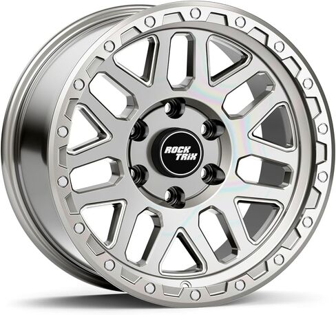عجلة RockTrix RT110 مقاس 18 بوصة متوافقة مع عجلات 2009-2024 Ford F150 18x9 6x135 (إزاحة 12 مم، مساحة خلفية 4.5 بوصة) تجويف 87.1 مم، عجلات سوداء، تناسب أيضًا إطارات برونكو رابتور 2022+ in Saudi Arabia