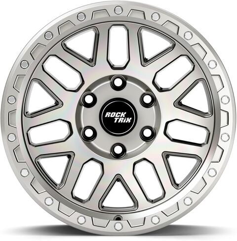 عجلة RockTrix RT110 مقاس 18 بوصة متوافقة مع عجلات 2009-2024 Ford F150 18x9 6x135 (إزاحة 12 مم، مساحة خلفية 4.5 بوصة) تجويف 87.1 مم، عجلات سوداء، تناسب أيضًا إطارات برونكو رابتور 2022+ in Saudi Arabia
