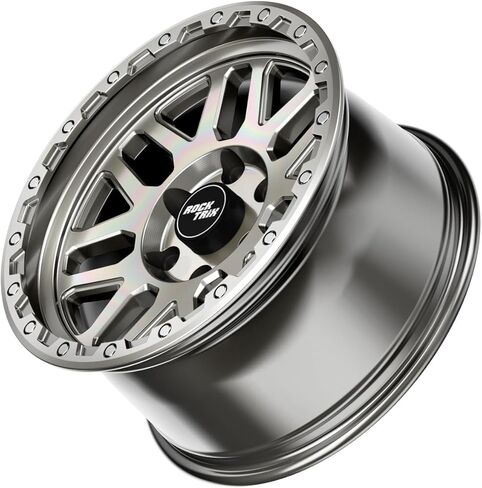 عجلة RockTrix RT110 مقاس 18 بوصة متوافقة مع عجلات 2009-2024 Ford F150 18x9 6x135 (إزاحة 12 مم، مساحة خلفية 4.5 بوصة) تجويف 87.1 مم، عجلات سوداء، تناسب أيضًا إطارات برونكو رابتور 2022+ in Saudi Arabia