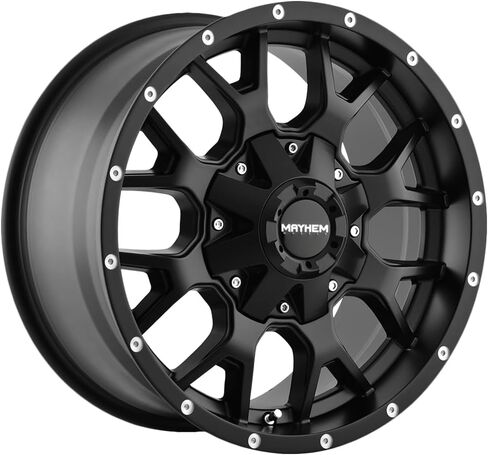 MAYHEM Warrior 8015 أسود مطفي 18X9 6-120/6-139.7 عجلة 18 مم 78.1 مم مطلية (0 × 9. بوصة /6 × 120 مم، إزاحة 18 مم) in Kuwait