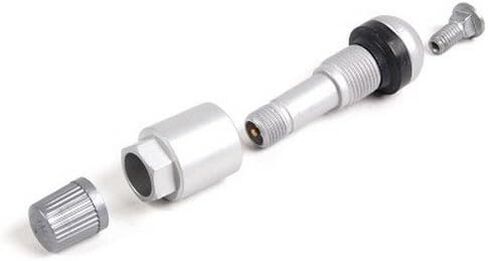 ساق صمام عجلة TPMS من HUF BMW OEM - فضي (طول 43 مم) لسيارات الركاب - غطاء جذعي للصمام المعدني in Kuwait