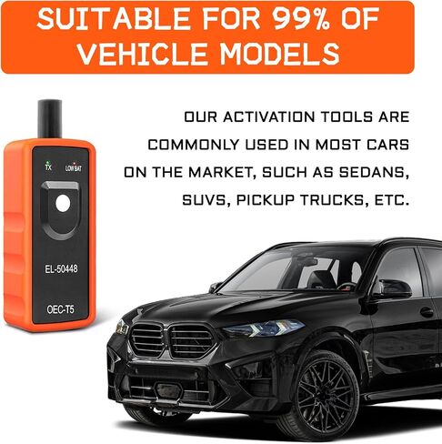 أداة إعادة تعلم GM Tpms، مستشعر نظام مراقبة ضغط الإطارات التلقائي 12 فولت، EL-50448 TPMS EL50448 OEC-T5 أداة إعادة ضبط متوافقة مع معظم مركبات سلسلة GM 2010-2013 (قطعة واحدة) in Saudi Arabia
