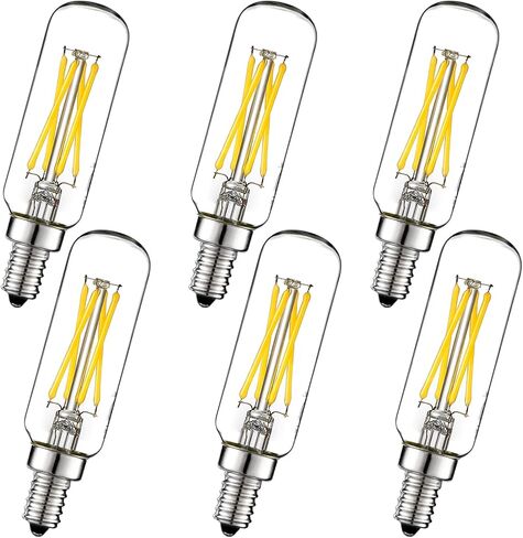 LiteHistory E12 LED لمبة 6W مصابيح شمعدان مكافئة 60 واط أبيض محايد 4000K AC120V 600LM عكس الضوء T6 T25 للثريات ومروحة السقف وشمعدانات الحائط حزمة من 6 in Kuwait