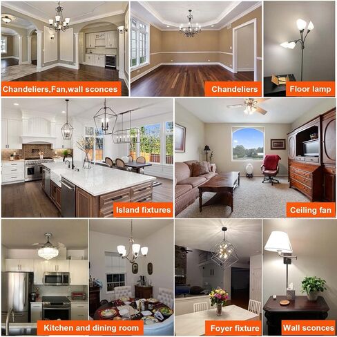 LiteHistory E12 LED لمبة 6W مصابيح شمعدان مكافئة 60 واط أبيض محايد 4000K AC120V 600LM عكس الضوء T6 T25 للثريات ومروحة السقف وشمعدانات الحائط حزمة من 6 in Kuwait