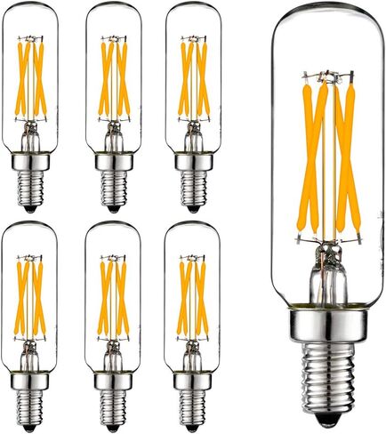 LiteHistory E12 LED لمبة 6W مصابيح شمعدان مكافئة 60 واط أبيض محايد 4000K AC120V 600LM عكس الضوء T6 T25 للثريات ومروحة السقف وشمعدانات الحائط حزمة من 6 in Kuwait
