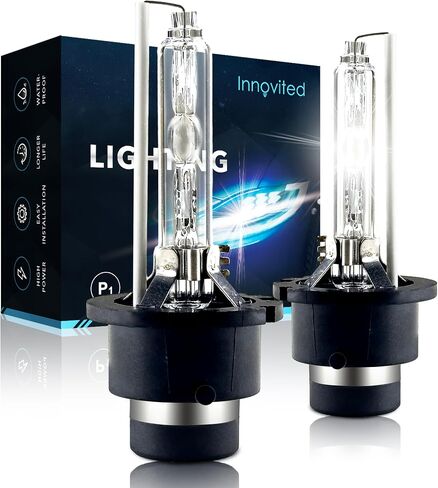 Innovited D2S HID Xenon Headlight Bulbs 6000K Cool White High Low Beam 66040 66240 85122,etc Replacement Bulb - Pack of 2 in Kuwait