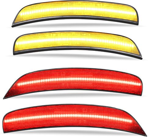 HECASA LED Side Marker Light 4Pcs Compatible with 2012-2019 Fiat 500 500c 500E & 2013-2017 Dodge Viper Front Rear Side Marker Parking Lamp Replacement for FI2555100 FI2554100 Smoke Lens Left & Right in Saudi Arabia