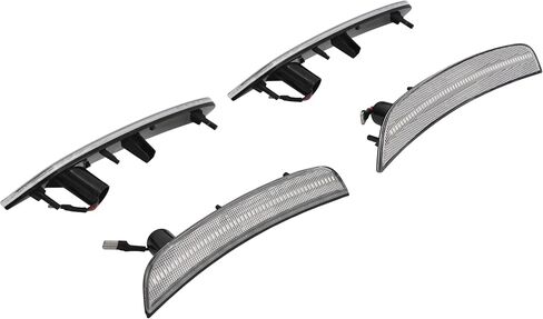 HECASA LED Side Marker Light 4Pcs Compatible with 2012-2019 Fiat 500 500c 500E & 2013-2017 Dodge Viper Front Rear Side Marker Parking Lamp Replacement for FI2555100 FI2554100 Smoke Lens Left & Right in Saudi Arabia