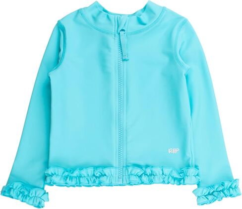 RuffleButts Girls UPF50+ Sun Protected Athletic Active Full Zip Ruffle Jacket in Saudi Arabia