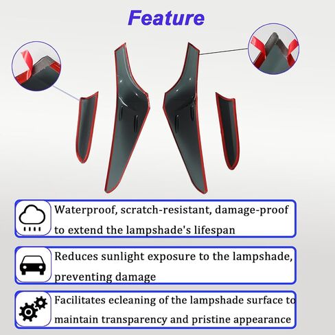 AUCERAMIC 4Pcs Tail Light Lamp Cover Guard Trim Fit 2018 2019 2020 2021 2022 2023 2024 for Toyota Camry Tail Light Frame Bezels in Saudi Arabia