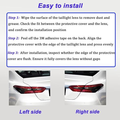 AUCERAMIC 4Pcs Tail Light Lamp Cover Guard Trim Fit 2018 2019 2020 2021 2022 2023 2024 for Toyota Camry Tail Light Frame Bezels in Saudi Arabia