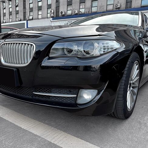 زخرفة الحاجب لجفن المصباح الأمامي لسيارة BMW 5 Series F10 F11 2011-2014 مظهر من ألياف الكربون باللون الأسود اللامع in Kuwait