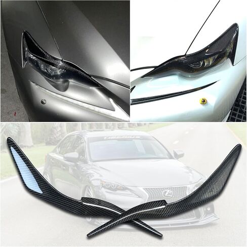 Real Carbon Fiber Eye Lid Brow Eyelid Headlight Cover for Lexus IS III IS200t IS250 IS300 IS300h IS350 2013 2014 2015 2016 in Saudi Arabia