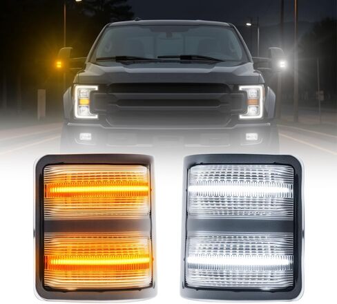 Led Side Mirror Marker Lamp For Ford F250 F350 F450 F550 Super Duty 2008 2009 2010 2011 2012 2013 2014 2015 2016 Switchback White Led Running Parking Light Amber Led Turn Signal Light Clear Lens in Saudi Arabia