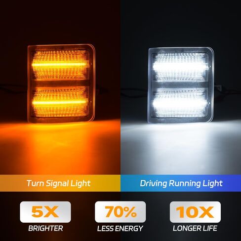 Led Side Mirror Marker Lamp For Ford F250 F350 F450 F550 Super Duty 2008 2009 2010 2011 2012 2013 2014 2015 2016 Switchback White Led Running Parking Light Amber Led Turn Signal Light Clear Lens in Saudi Arabia