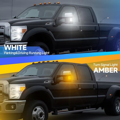 Led Side Mirror Marker Lamp For Ford F250 F350 F450 F550 Super Duty 2008 2009 2010 2011 2012 2013 2014 2015 2016 Switchback White Led Running Parking Light Amber Led Turn Signal Light Clear Lens in Saudi Arabia