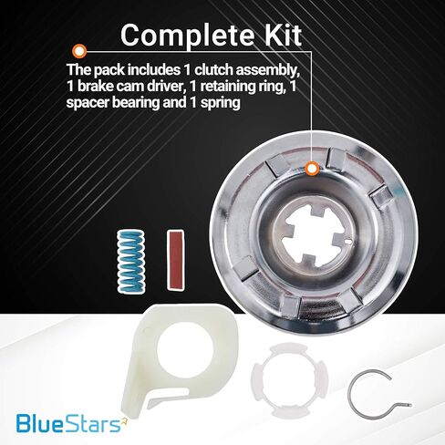 مجموعة تجميع قابض الغسالة 285785 واقتران المحرك 285753A من BlueStars - مناسب لغسالات Whirlpool Kenmore - يستبدل 285331 3351342 3946794 3951311 AP3094537 - قطع غيار متينة in Kuwait