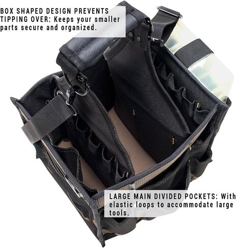 CLC Custom LeatherCraft 1528 حامل أدوات كهربائية وصيانة كبيرة، أسود in Kuwait