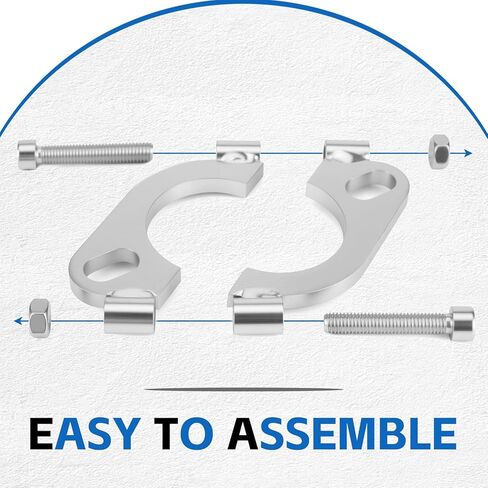 2.125 inch Split Flange Repair Kit,2 Packs Exhaust Flange Flat Split Flange Repair Replacement Kit with 2 Bolts in Saudi Arabia