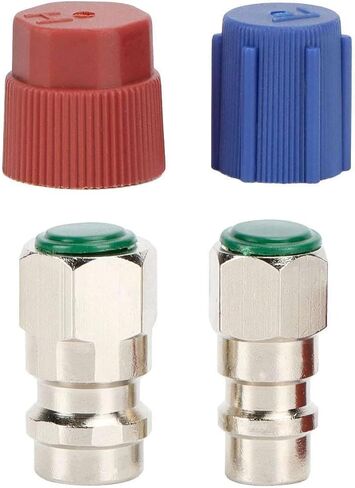 2PCS A/C System Retrofit Fitting Adapter Kit R12 Compressor Valve to R134A Quick Disconnect Hose Converter Car Accessory in Saudi Arabia
