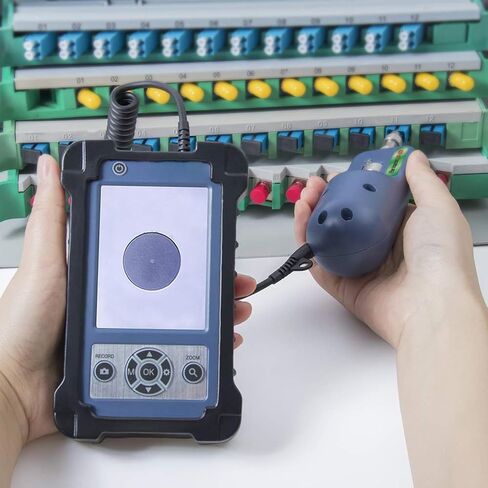 TIP-600V مسبار فحص الألياف الضوئية - جهاز اختبار مجهر 500X مع شاشة عرض، طقم فحص الألياف البصرية العالمي لتنظيف الألياف LC، SC، 1.25 مم و2.5 مم in Saudi Arabia