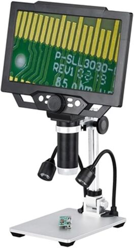 مجهر، نطاق رقمي 12 ميجابكسل 9 بوصة LCD 1-1600X التضخيم المستمر وضع تشغيل فيديو الصور 16 نطاق لغة، بدون بطارية-A in Kuwait
