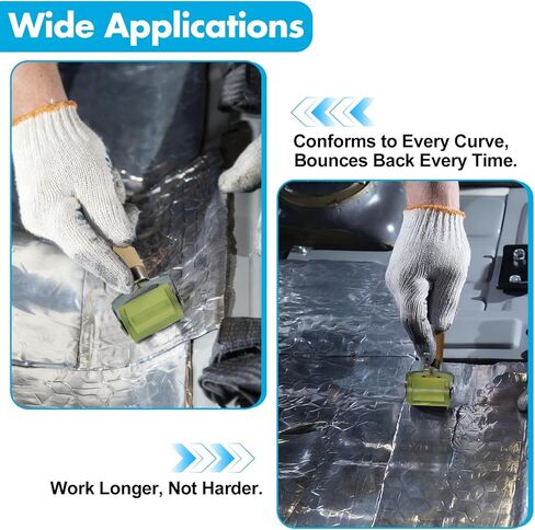 Seam Roller with Dual Ball Bearings | Professional Application Tool for Automotive Sound Deadening, Wallpaper, Vinyl & Home Workshop | Flawless Results with a Solid PU Wheel in Saudi Arabia