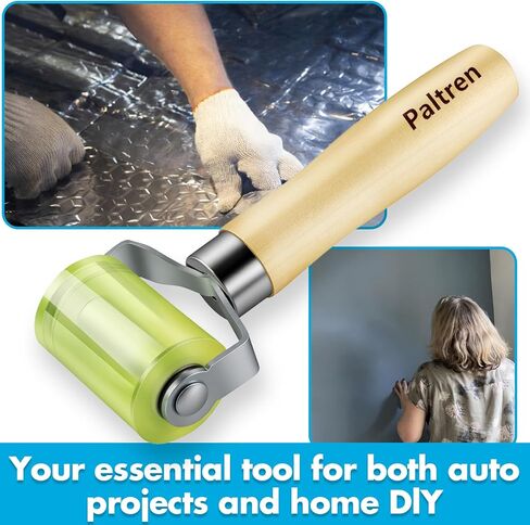 Seam Roller with Dual Ball Bearings | Professional Application Tool for Automotive Sound Deadening, Wallpaper, Vinyl & Home Workshop | Flawless Results with a Solid PU Wheel in Saudi Arabia