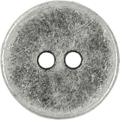 Bezelry 30 Pieces Concave Metal Hole Buttons. 15mm (5/8 inch) (Antique Silver) in Saudi Arabia