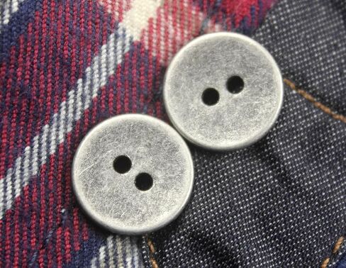 Bezelry 30 Pieces Concave Metal Hole Buttons. 15mm (5/8 inch) (Antique Silver) in Saudi Arabia