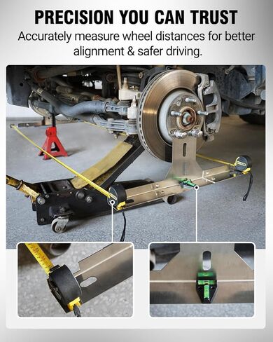 مجموعة أدوات محاذاة العجلات المحدثة للخدمة الشاقة مع شريط قياس، أدوات محاذاة إصبع القدم من الفولاذ المقاوم للصدأ للسيارات وحوامل موازنة لوحات لشاحنة السيارة وسيارات الدفع الرباعي in Kuwait