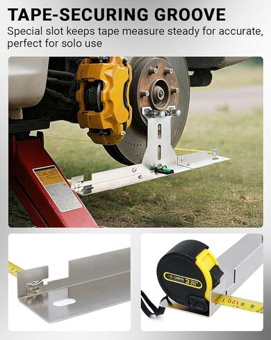 مجموعة أدوات محاذاة العجلات المحدثة للخدمة الشاقة مع شريط قياس، أدوات محاذاة إصبع القدم من الفولاذ المقاوم للصدأ للسيارات وحوامل موازنة لوحات لشاحنة السيارة وسيارات الدفع الرباعي in Kuwait