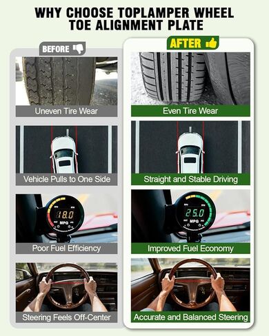 مجموعة أدوات محاذاة العجلات المطورة، أدوات محاذاة أصابع القدم من الفولاذ المقاوم للصدأ شديدة التحمل مع شريط قياس، حوامل المحور، لوحات موازنة الواجهة الأمامية للسيارات والشاحنات وسيارات الدفع الرباعي in Kuwait