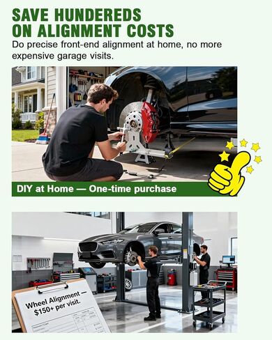 مجموعة أدوات محاذاة العجلات المطورة، أدوات محاذاة أصابع القدم من الفولاذ المقاوم للصدأ شديدة التحمل مع شريط قياس، حوامل المحور، لوحات موازنة الواجهة الأمامية للسيارات والشاحنات وسيارات الدفع الرباعي in Kuwait