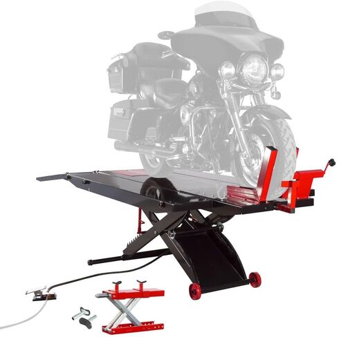 Black Widow Extra-Wide Pneumatic ProLift Motorcycle Scissor Lift Table 1,500 lb. Maximum Capacity with 31.25" Maximum Lift Height in Kuwait