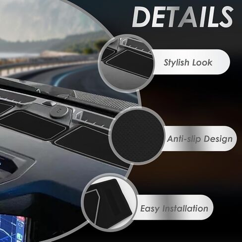 3Pcs Silicone Dash Cover Tray Anti Slip Dashboard Mat Insert Liner, Stylish Fit for Bronco 2021-2024, with Unique Non Slip Texture, for Interior (Red) in Saudi Arabia