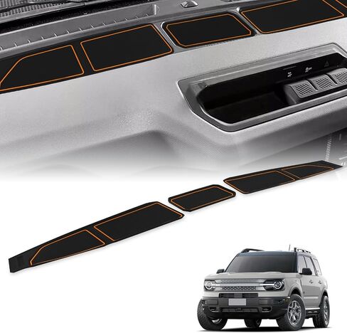 3Pcs Silicone Dash Cover Tray Anti Slip Dashboard Mat Insert Liner, Stylish Fit for Bronco 2021-2024, with Unique Non Slip Texture, for Interior (Red) in Saudi Arabia