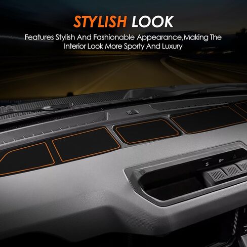 3Pcs Silicone Dash Cover Tray Anti Slip Dashboard Mat Insert Liner, Stylish Fit for Bronco 2021-2024, with Unique Non Slip Texture, for Interior (Red) in Saudi Arabia