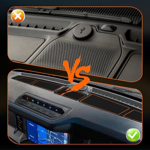 3Pcs Silicone Dash Cover Tray Anti Slip Dashboard Mat Insert Liner, Stylish Fit for Bronco 2021-2024, with Unique Non Slip Texture, for Interior (Red) in Saudi Arabia