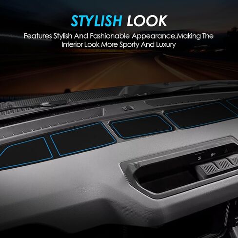 3Pcs Silicone Dash Cover Tray Anti Slip Dashboard Mat Insert Liner, Stylish Fit for Bronco 2021-2024, with Unique Non Slip Texture, for Interior (Red) in Saudi Arabia
