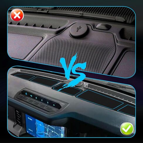 3Pcs Silicone Dash Cover Tray Anti Slip Dashboard Mat Insert Liner, Stylish Fit for Bronco 2021-2024, with Unique Non Slip Texture, for Interior (Red) in Saudi Arabia