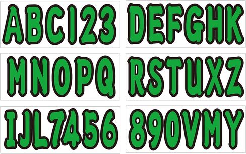 3 Inch Boat Registration Numbers & Letters Decals 4 Sets Light Weight Waterproof Vinyl Stickers for Jetski, Kayak, Pontoon etc. Black in Saudi Arabia