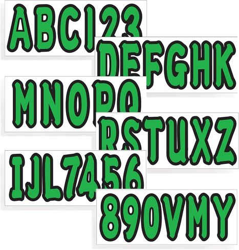 3 Inch Boat Registration Numbers & Letters Decals 4 Sets Light Weight Waterproof Vinyl Stickers for Jetski, Kayak, Pontoon etc. Black in Saudi Arabia