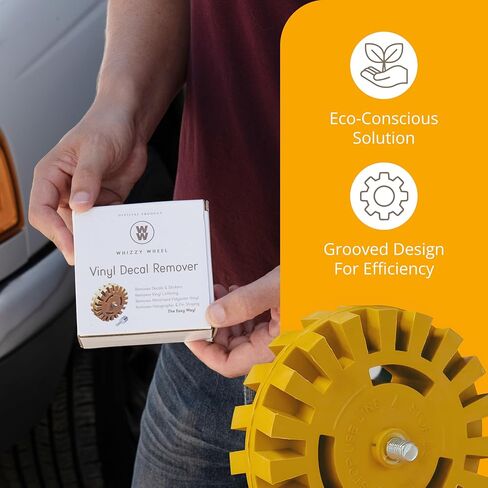 4 Inch Decal Remover Eraser Wheel - Easily Remove Car Stickers, Adhesive, Glass, Metal, Emblem, Vinyl and Pinstripes - Rubber Wheel with Drill Adapter for Quick and No Scratch Application in Saudi Arabia