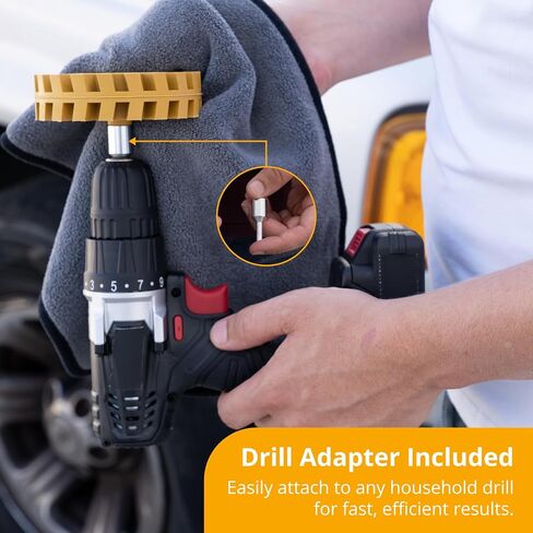 4 Inch Decal Remover Eraser Wheel - Easily Remove Car Stickers, Adhesive, Glass, Metal, Emblem, Vinyl and Pinstripes - Rubber Wheel with Drill Adapter for Quick and No Scratch Application in Saudi Arabia