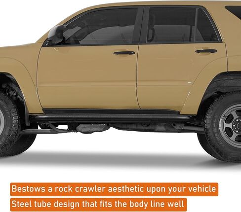 Hooke Road 4Runner Rock Sliders Tube Rocker Guard for 2003-2009 Toyota 4Runner 4th Gen, Tubular Side Door Armor Rails Running Board Nerf Bars in Saudi Arabia